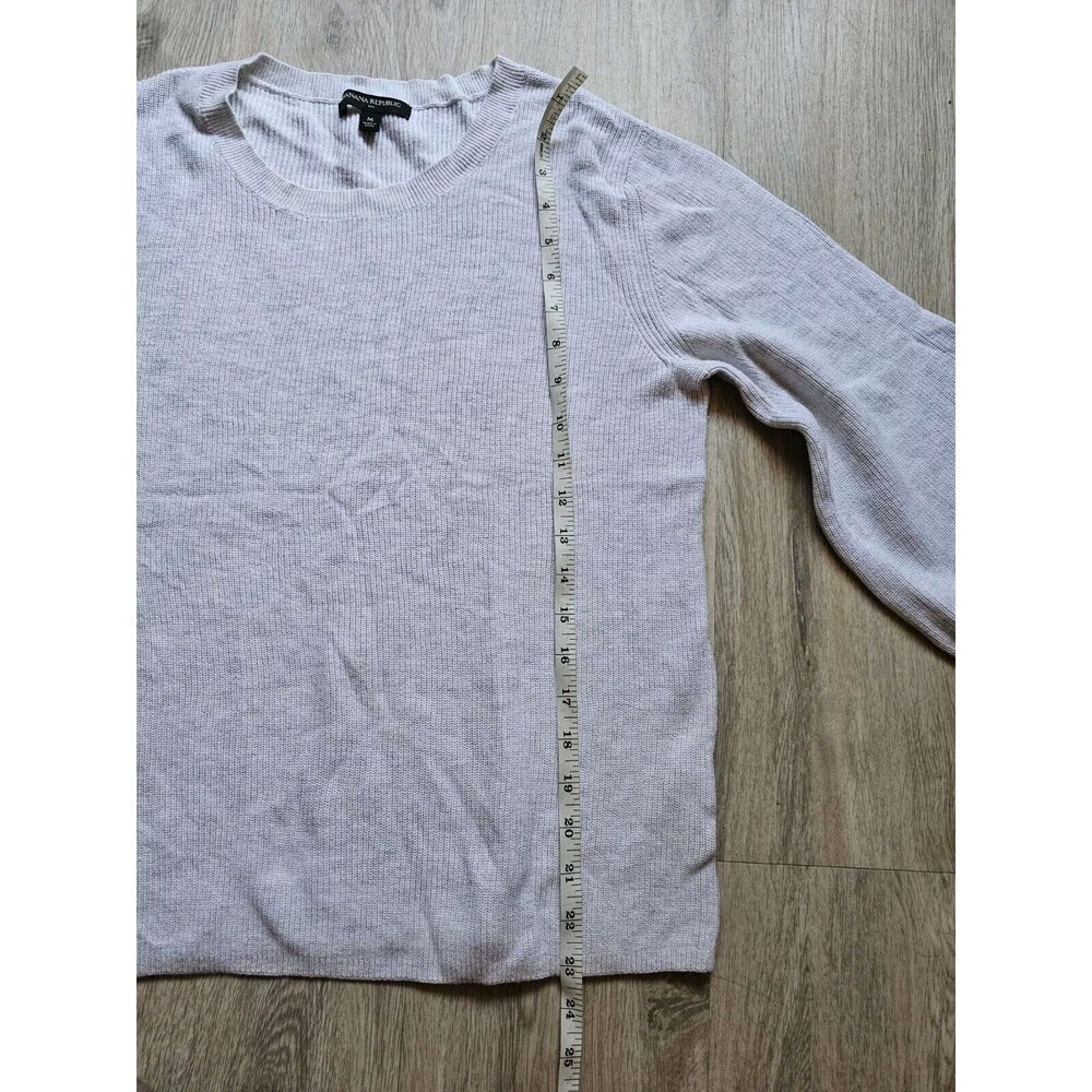Banana Republic Tie Sleeve Crew Neck Sweater Size Medium - Picture 5 of 7